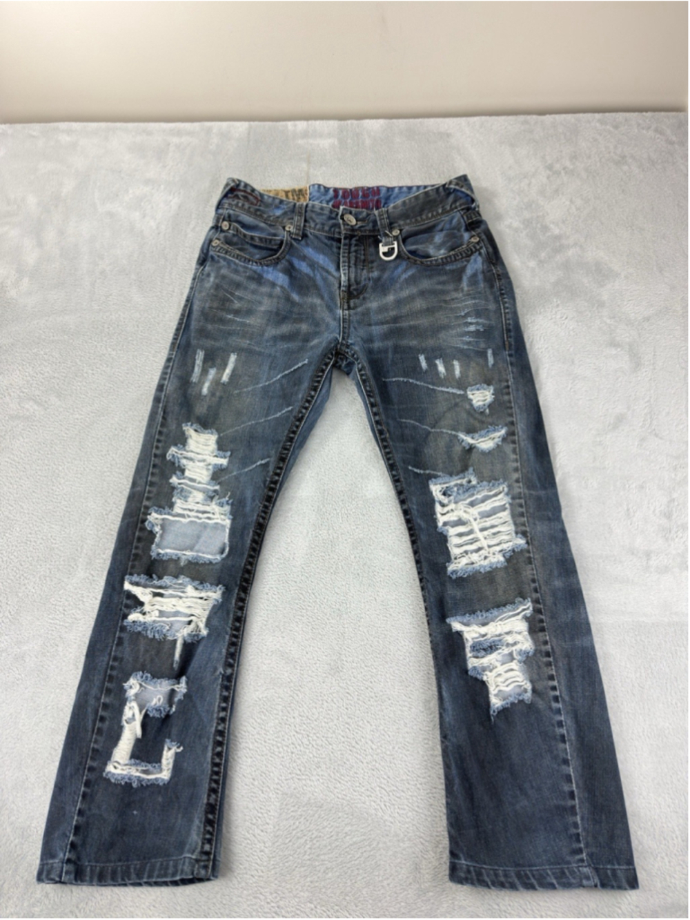 Vintage Japanese Tough Jeansmith Men's Size 32 W X 27 L Distressed Wylie Jeans
